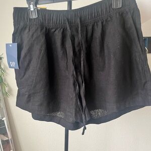 Linen pull-on shorts